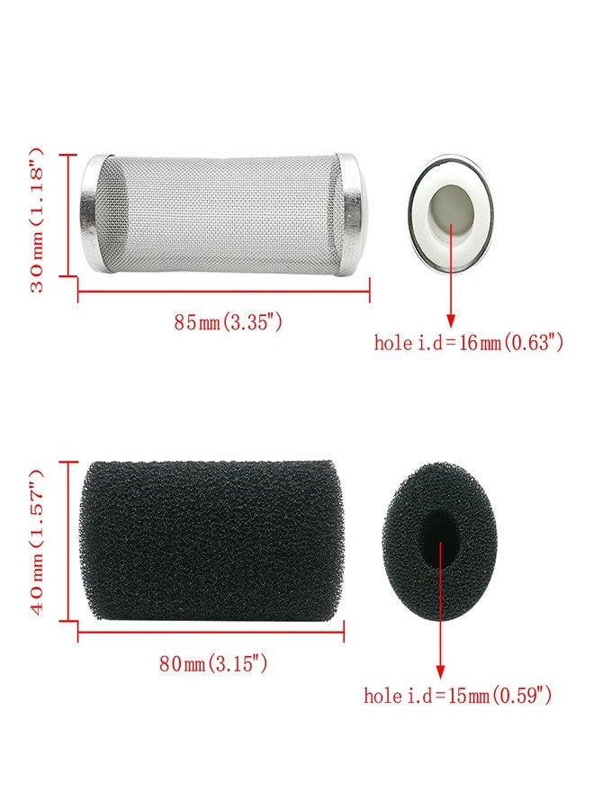 IAFVKAI 16mm Stainless Steel Aquarium Mesh Net Filter Guard Fish Shrimp Inflow Inlet Basket for Aquarium Percolator with Fish Prefilter Intake Sponge Cover - Image 3